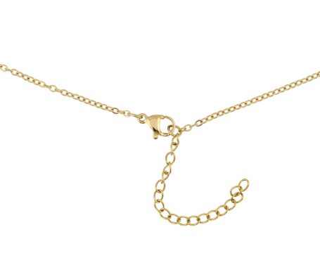 Zarte goldene Kette mit einem Hakenverschluss und einer Verlängerungskette.